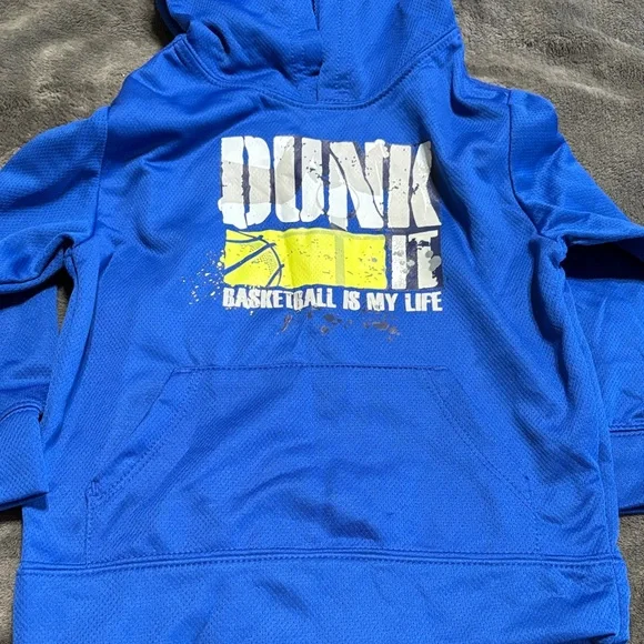 Healthtex Blue Basketball Hoodie great for the basketball lover - Picture 1 of 5